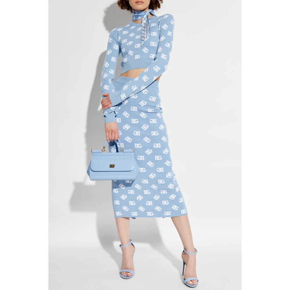 Dolce & Gabbana Rok met monogram Blue Dames