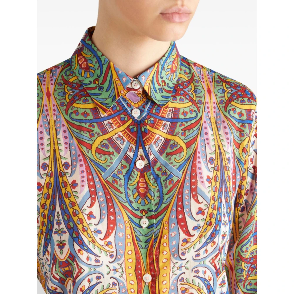 ETRO MultiColour Paisley Print Overhemd Multicolor Dames
