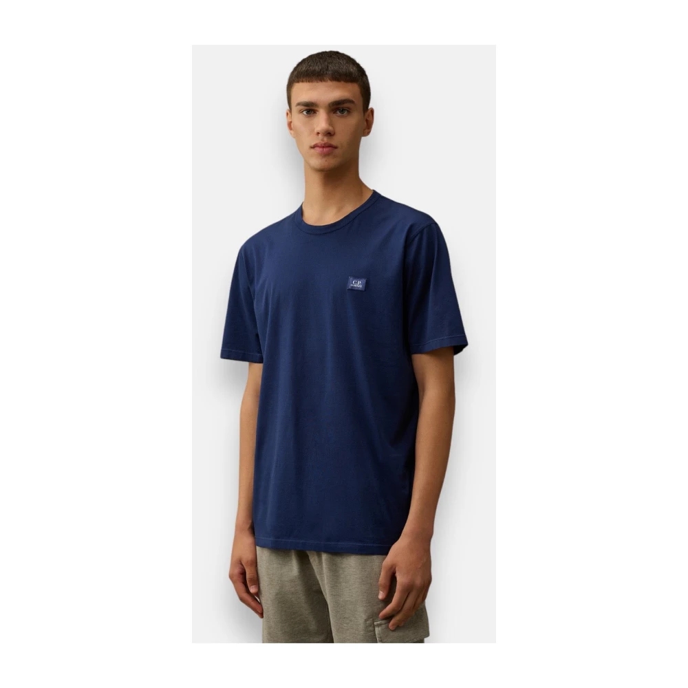 C.P. Company Blauwe Estate T-shirt Lichtgewicht Katoen Blue Heren