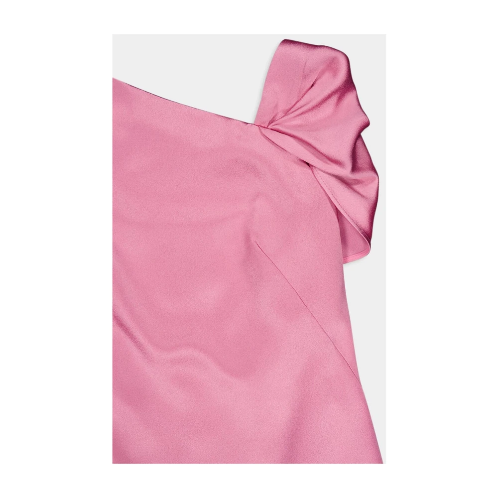 Givenchy Gedrapeerde Jurk met Open Rug Pink Dames
