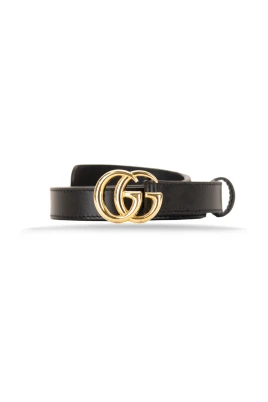 Leather Logo Plaque Belt