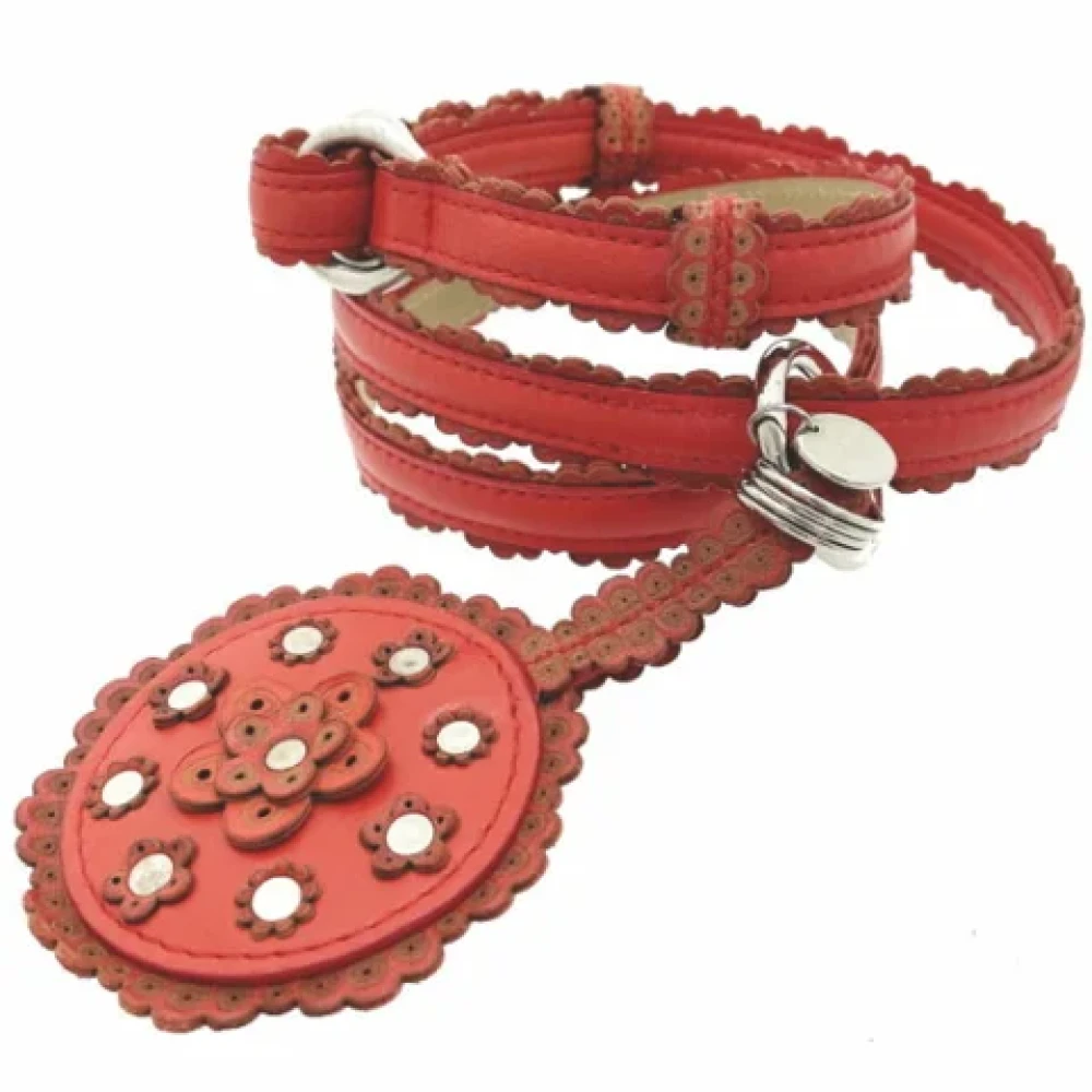 Bottega Veneta Vintage Pre-owned Leather belts Red Dames