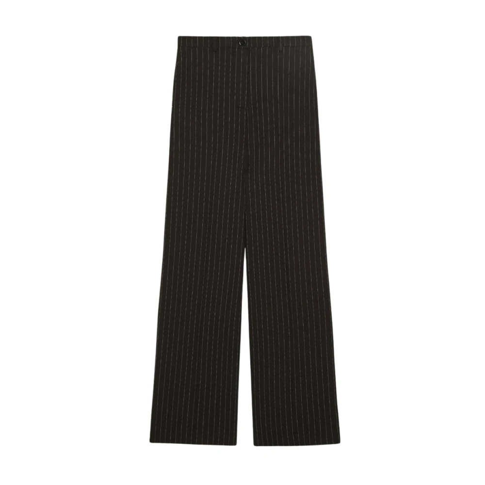 PATRIZIA PEPE Zwarte Straight Fit Broek Brown Dames