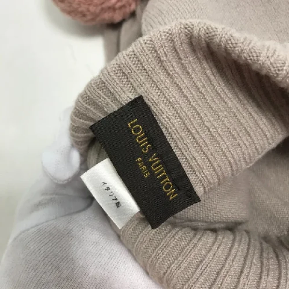 Louis Vuitton Vintage Pre-owned Wool hats Beige Dames