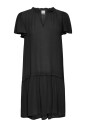 black-dress-with-flounce-hem
