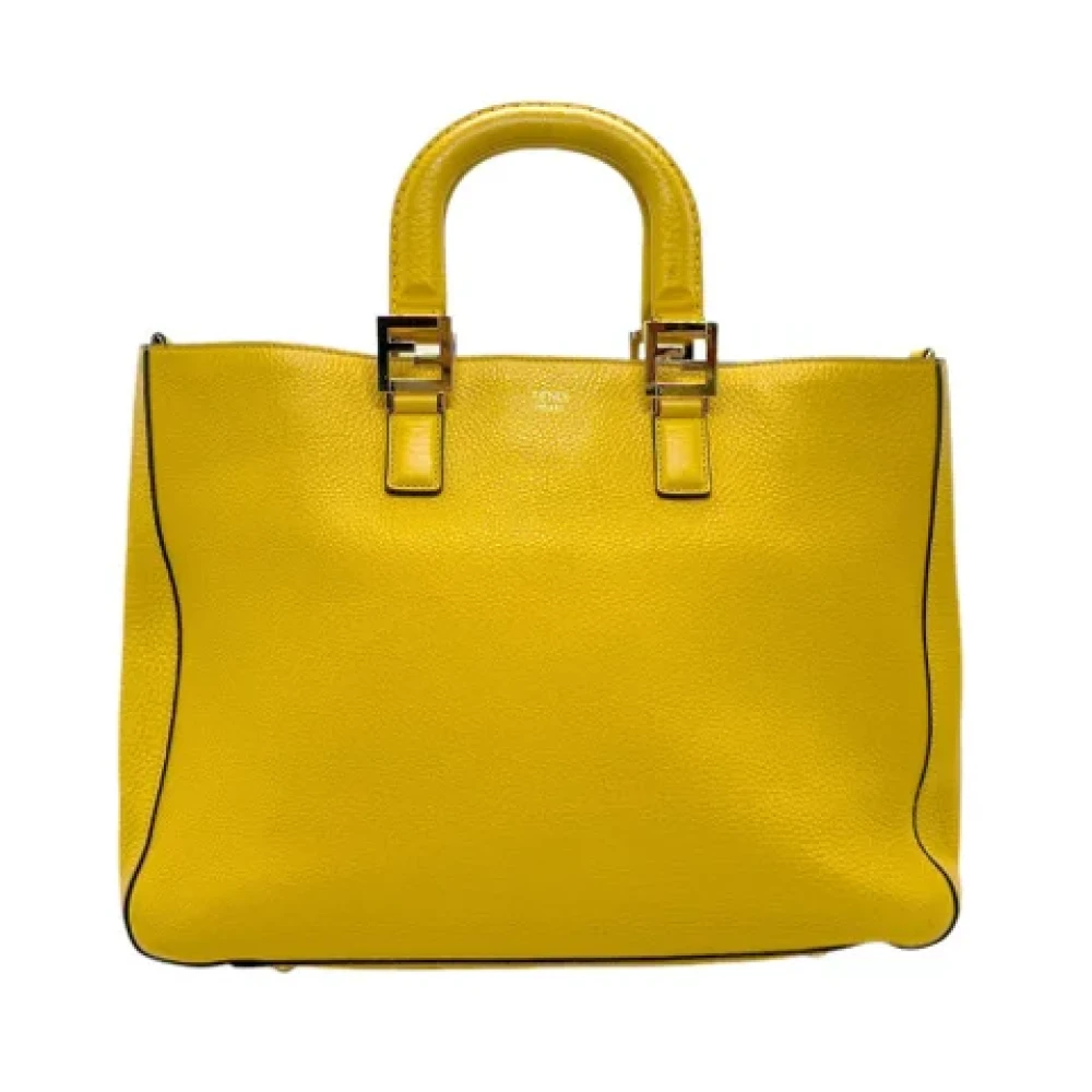 Fendi Vintage Pre-owned Leather fendi-bags Yellow Dames
