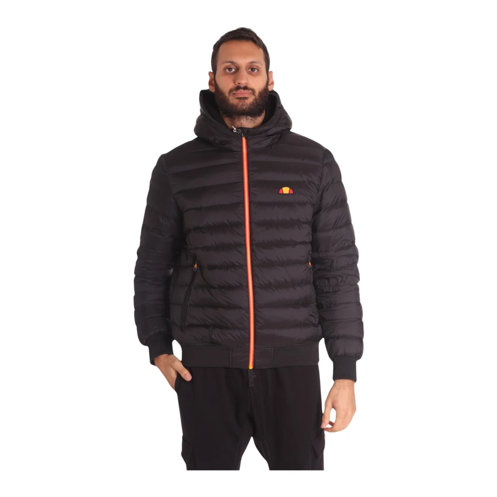 Ellesse Gewatteerde Lichtgewicht Zwarte Jas Black Heren