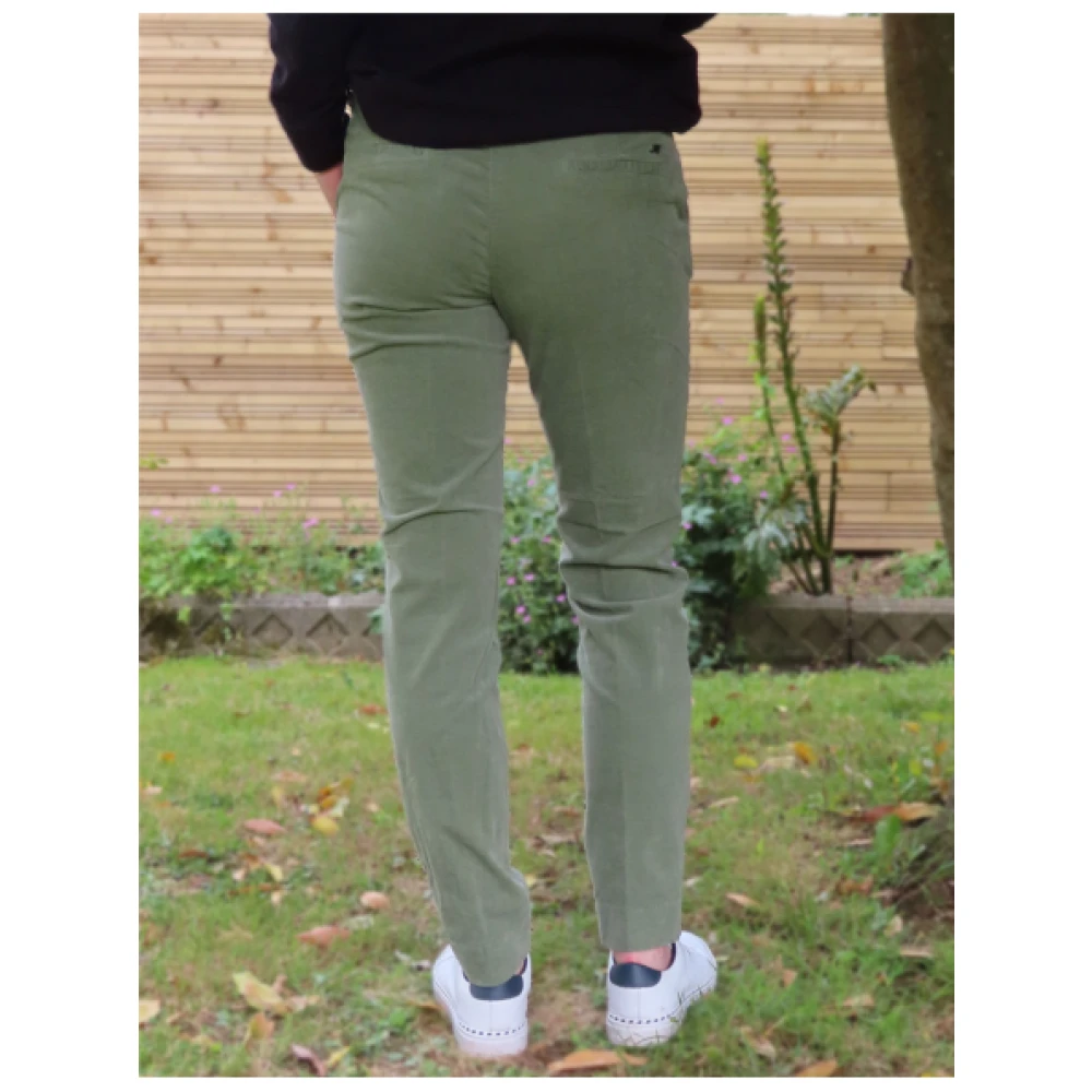 Mason's Velours Rechte Pijp Broek Green Dames
