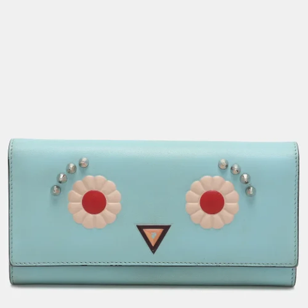 Fendi Vintage Pre-owned Leather wallets Blue Dames