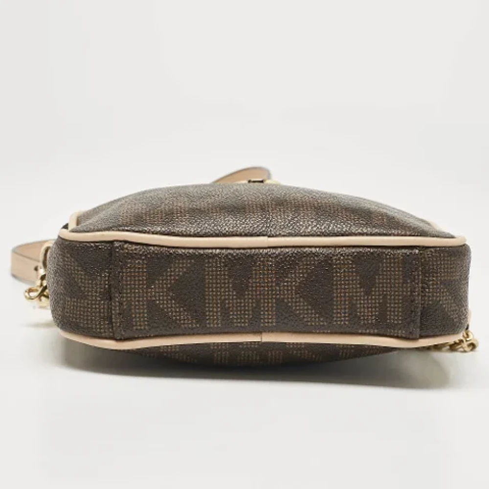 Michael Kors Pre-owned Coated canvas shoulder-bags Brown Dames
