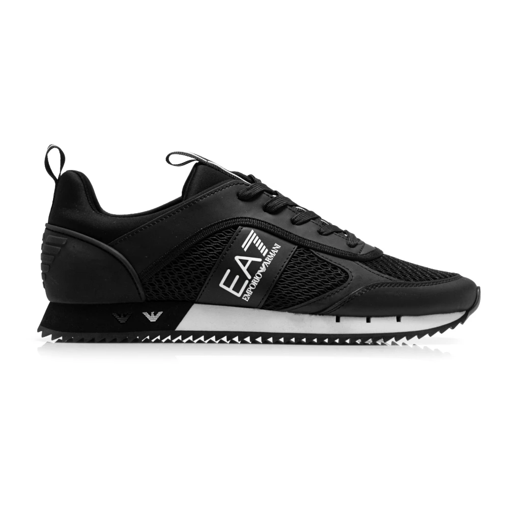 Emporio Armani EA7 Zwarte & Witte Sneakers Heren Schoenen