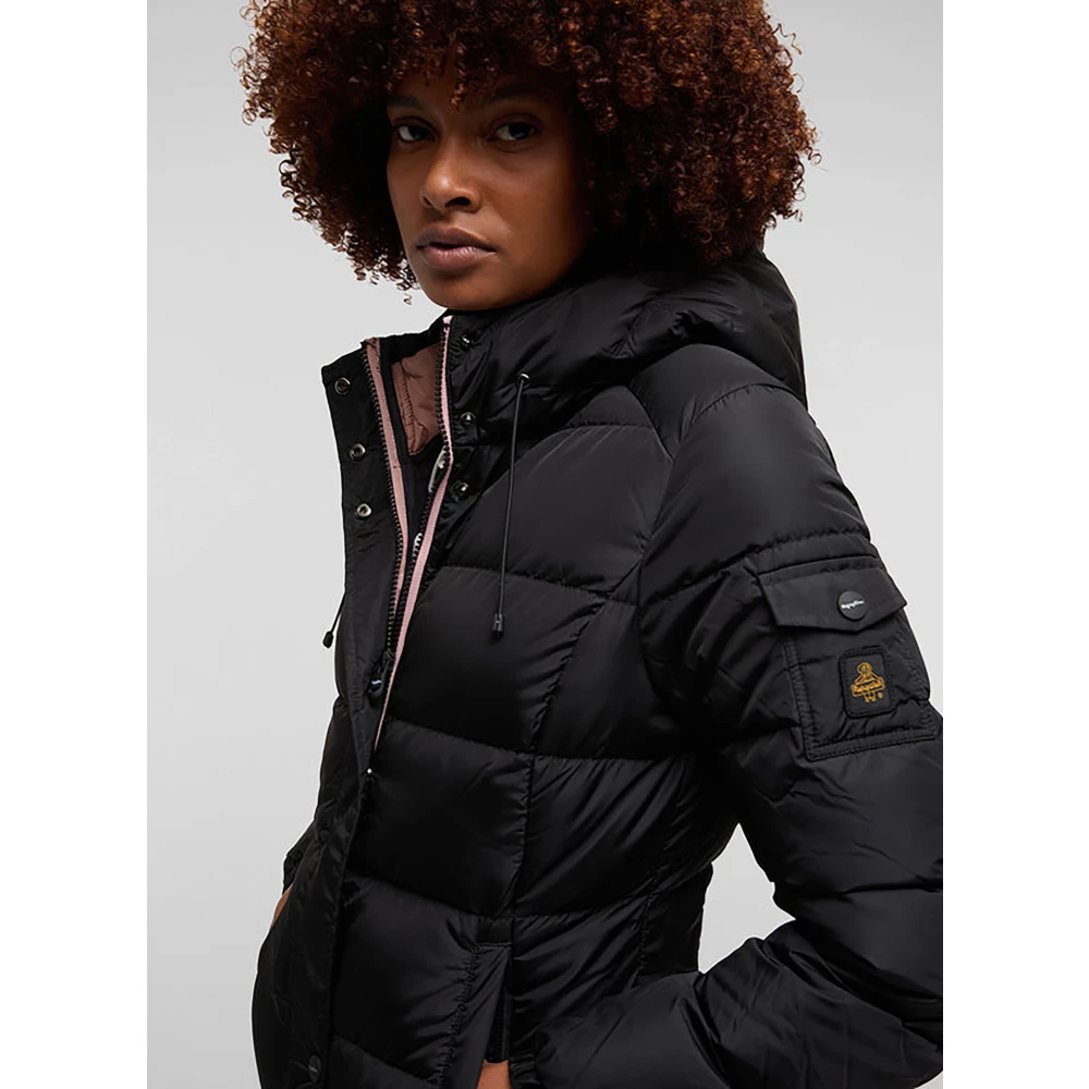 RefrigiWear Lange Pufferjas Black Dames