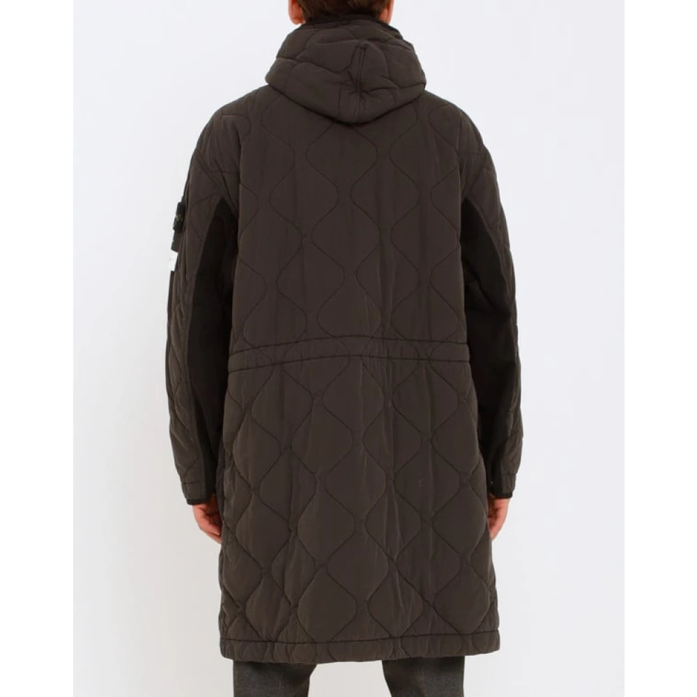 Stone Island Quilted-TC Lead Hooded Parka Brown Heren