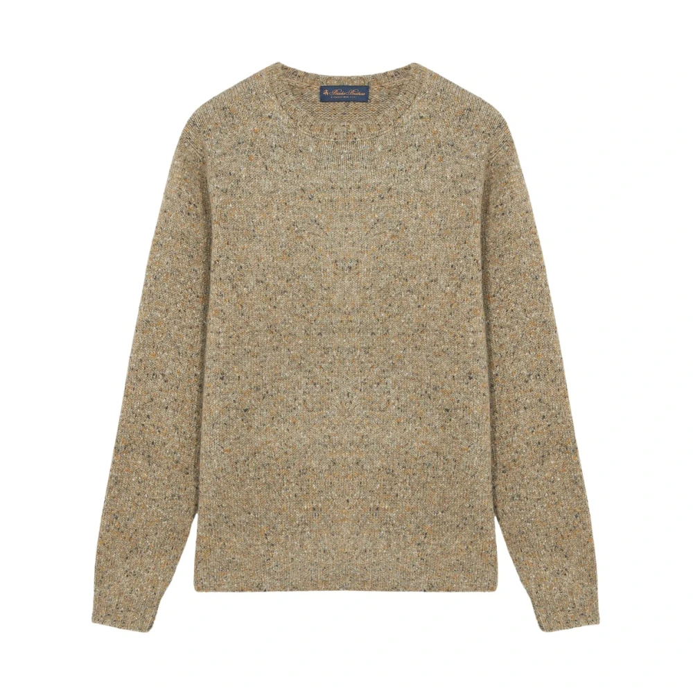 Brooks Brothers Taupe wollen-nylon-alpaca-blend trui Beige Heren