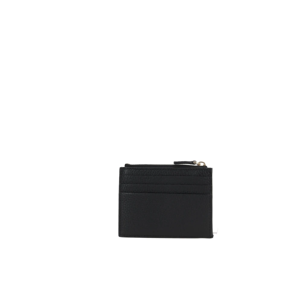Valentino Garavani Zwarte leren gestudeerde portemonnee Black Dames