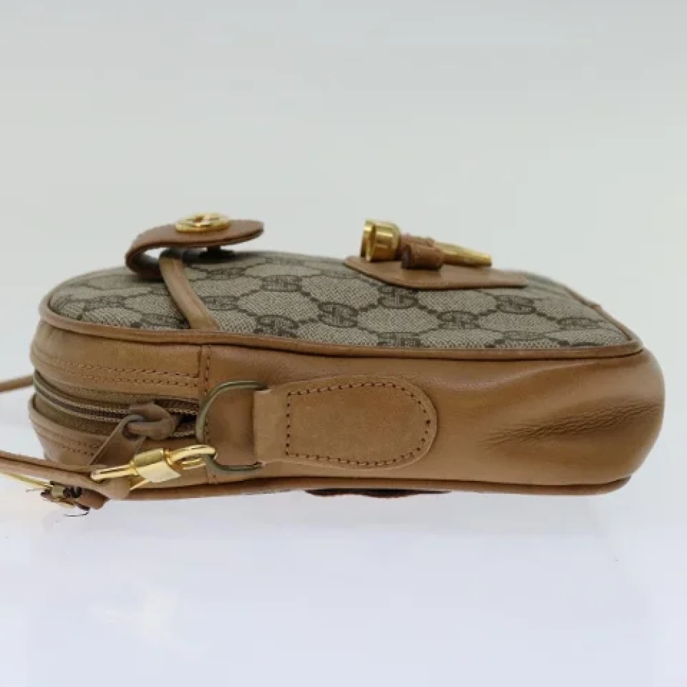 Gucci Vintage Pre-owned Leather gucci-bags Beige Dames