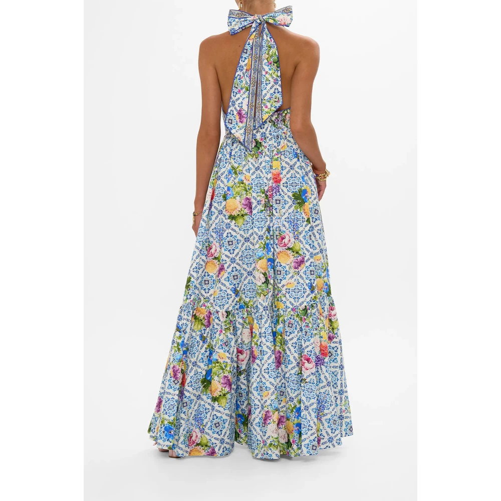 Camilla Ruffle Hem Halter Jurk Wall To Wall Wonders Multicolor Dames