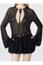 jupe-mini-ballon-en-dentelle-noire