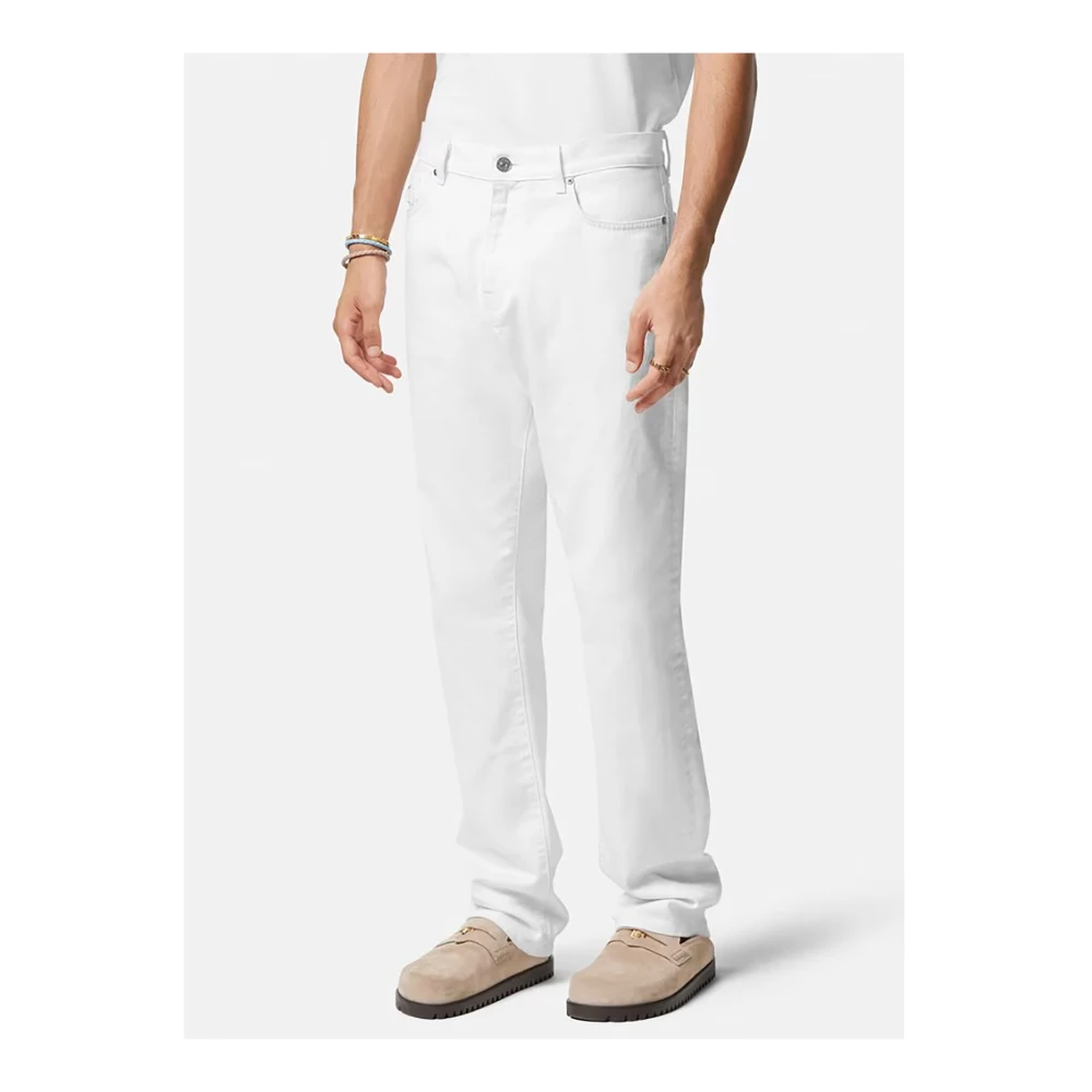 Versace Regular Fit Jeans White Heren