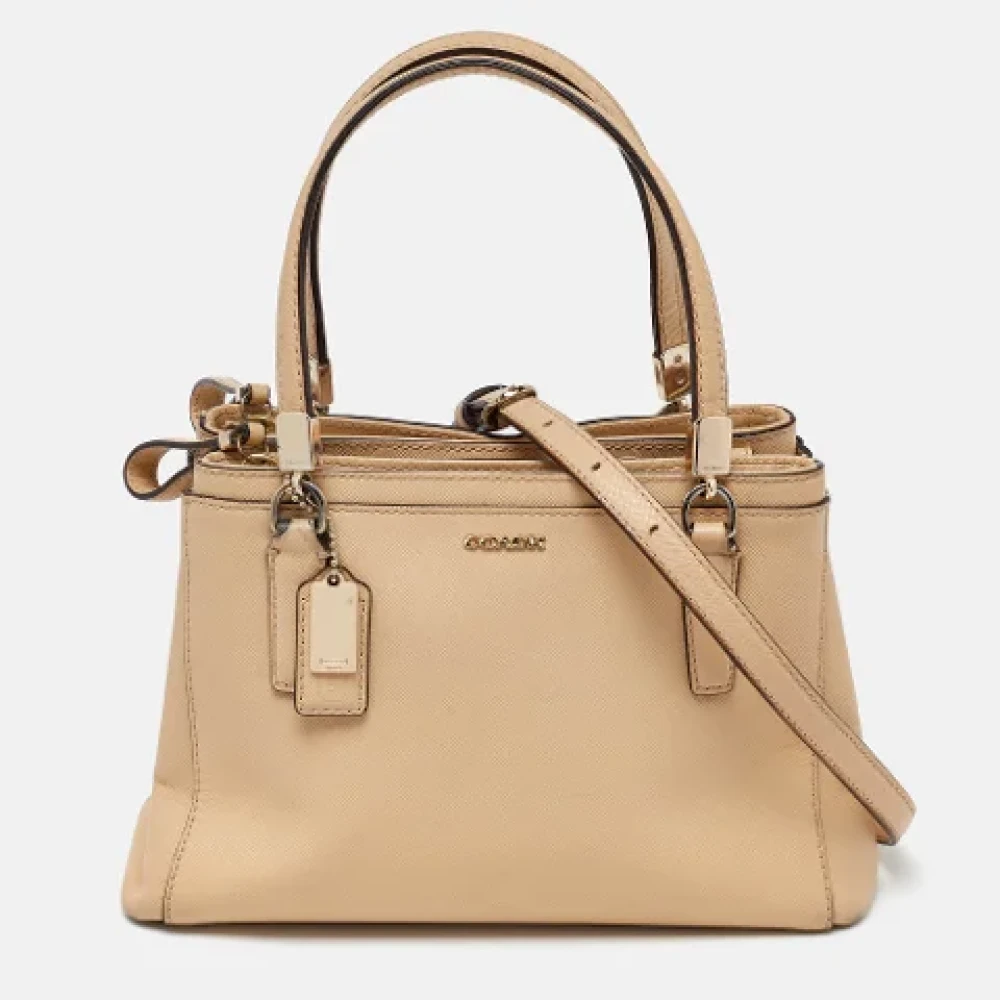 Coach Pre-owned Leather totes Beige Dames