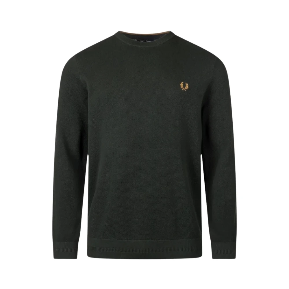 Fred Perry Herren Schwarz Pique Stitch Jumper - Bild 4