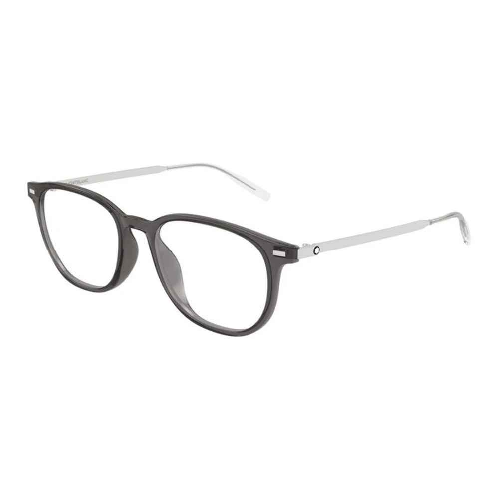 Montblanc Men's Gray Glasses, 53 Mm, Asian Fit Optical Frame