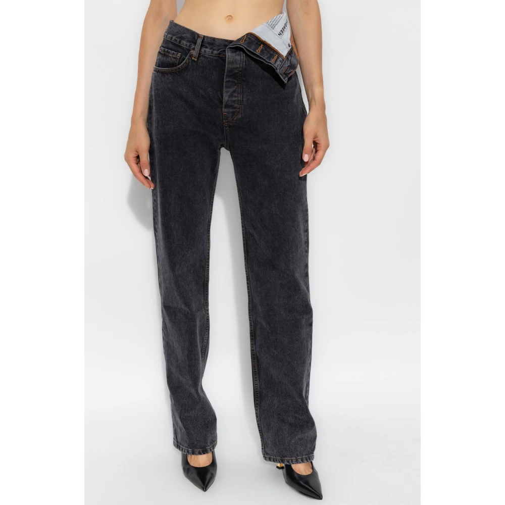 Y Project Jeans met logo Black Dames