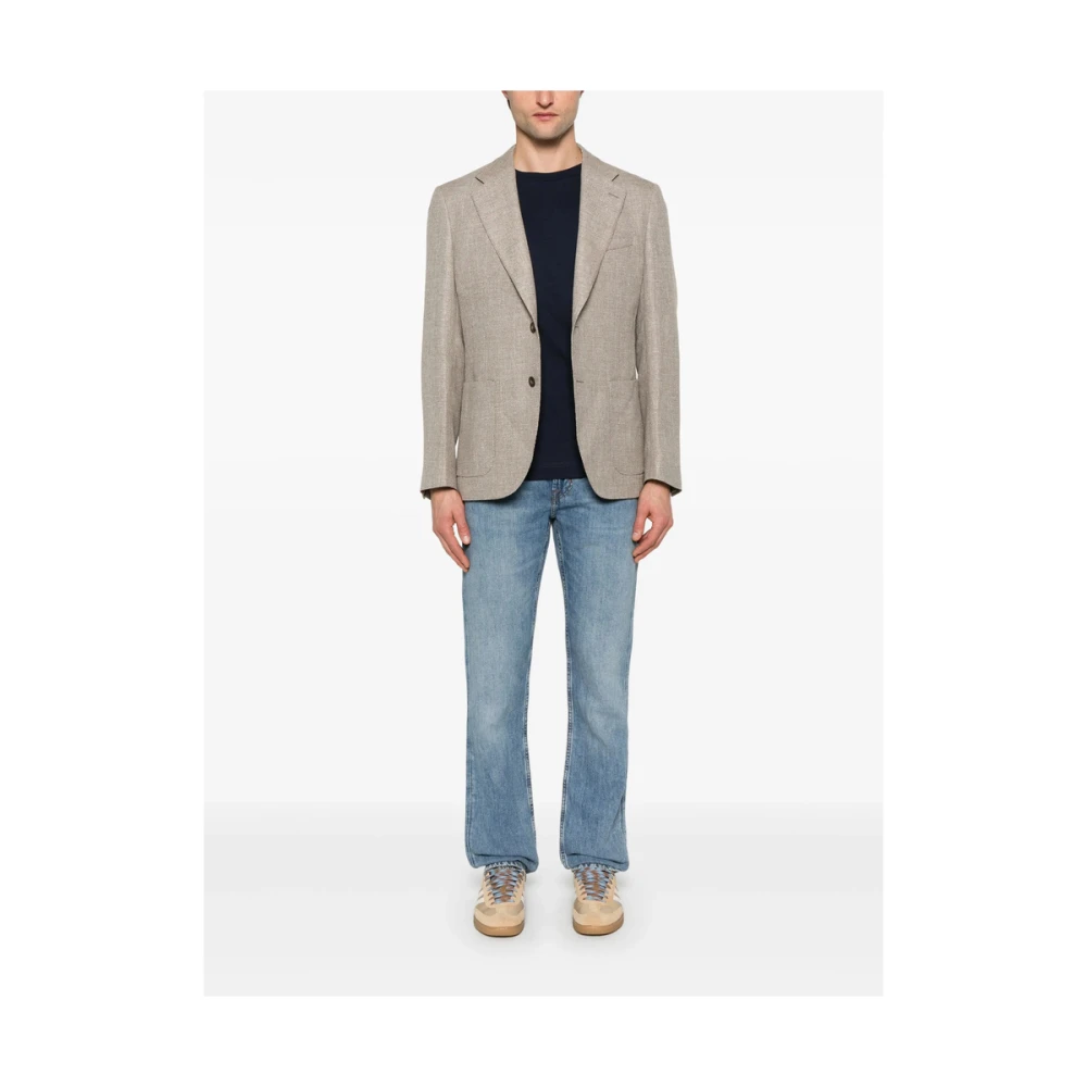 7 For All Mankind Blauwe Klassieke Five-Pocket Jeans Blue Heren
