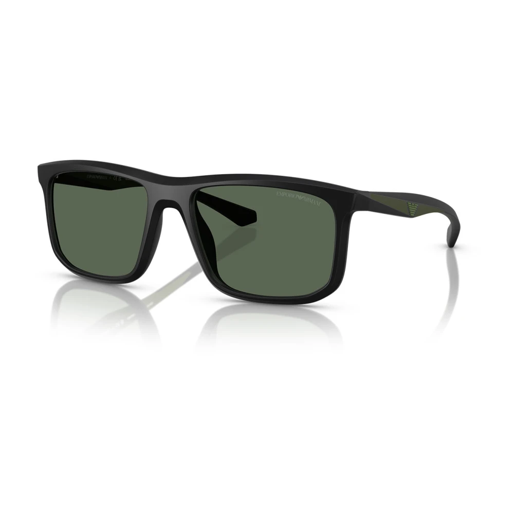 Emporio Armani , Matte Black Sunglasses Dark Green lenses, EA4234U 500171, Mojo Glasses - Image 3