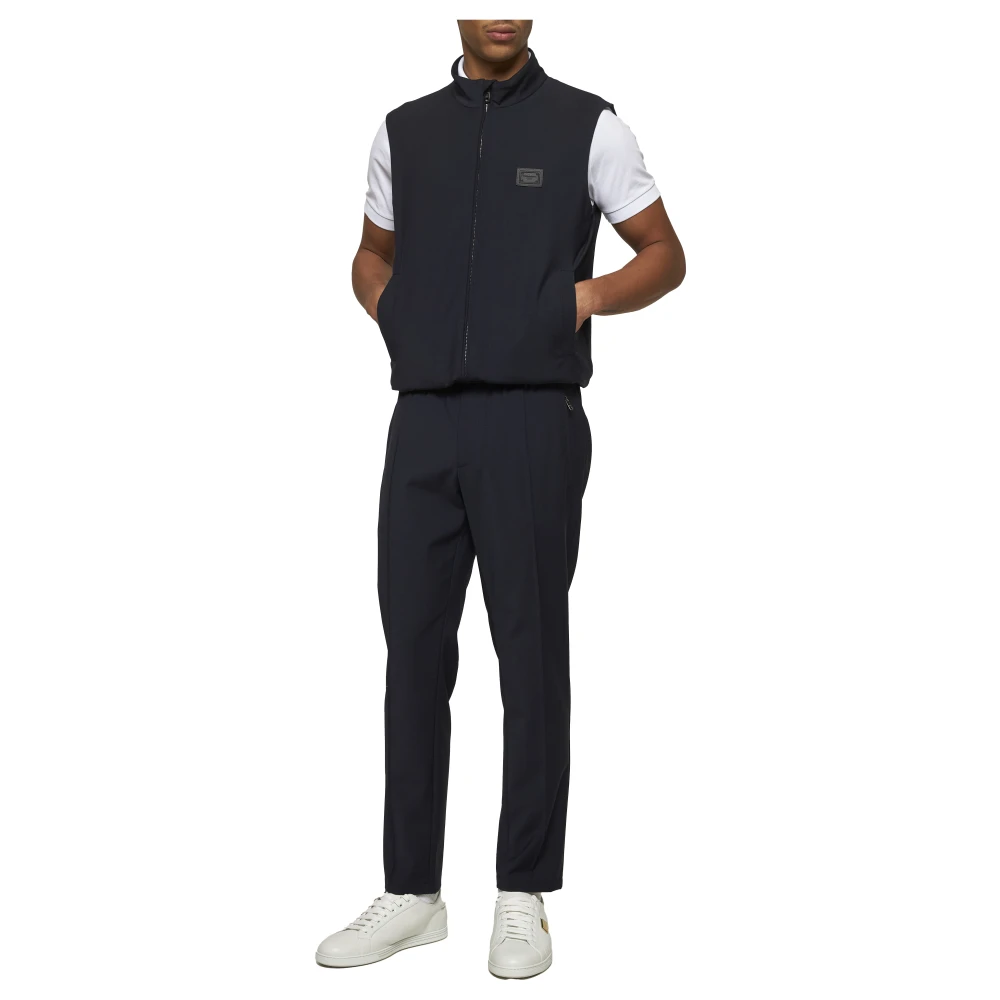 Dolce & Gabbana Blauwe Wollen Blend Rits Jas Blue Heren