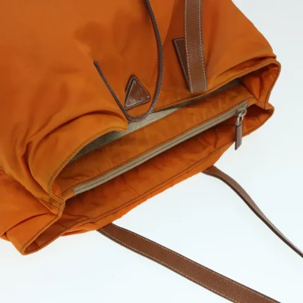 Prada Vintage Pre-owned Nylon totes Orange Dames