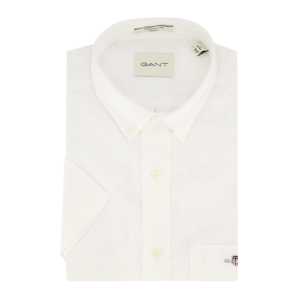 Gant Klassieke Gestreepte Regular Fit Overhemd White Heren