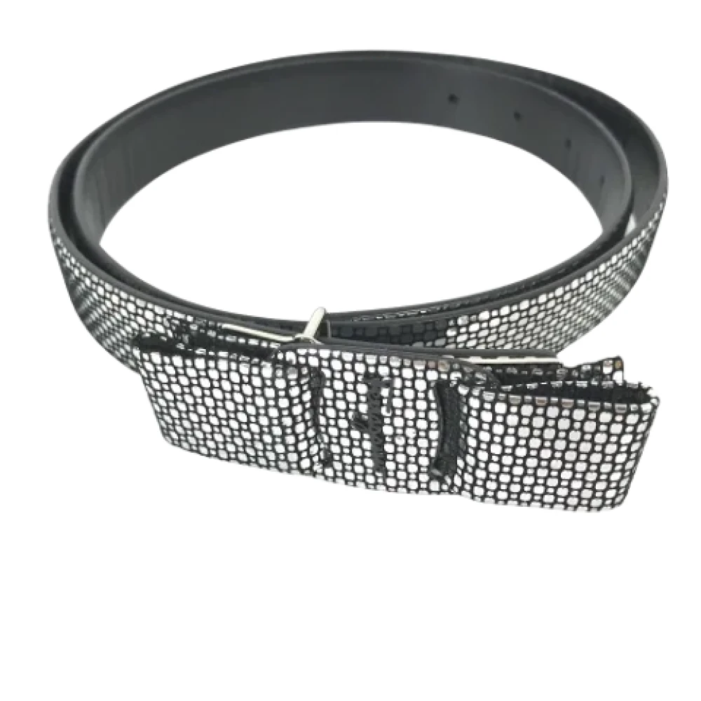 Salvatore Ferragamo Pre-owned Leather belts Black Dames