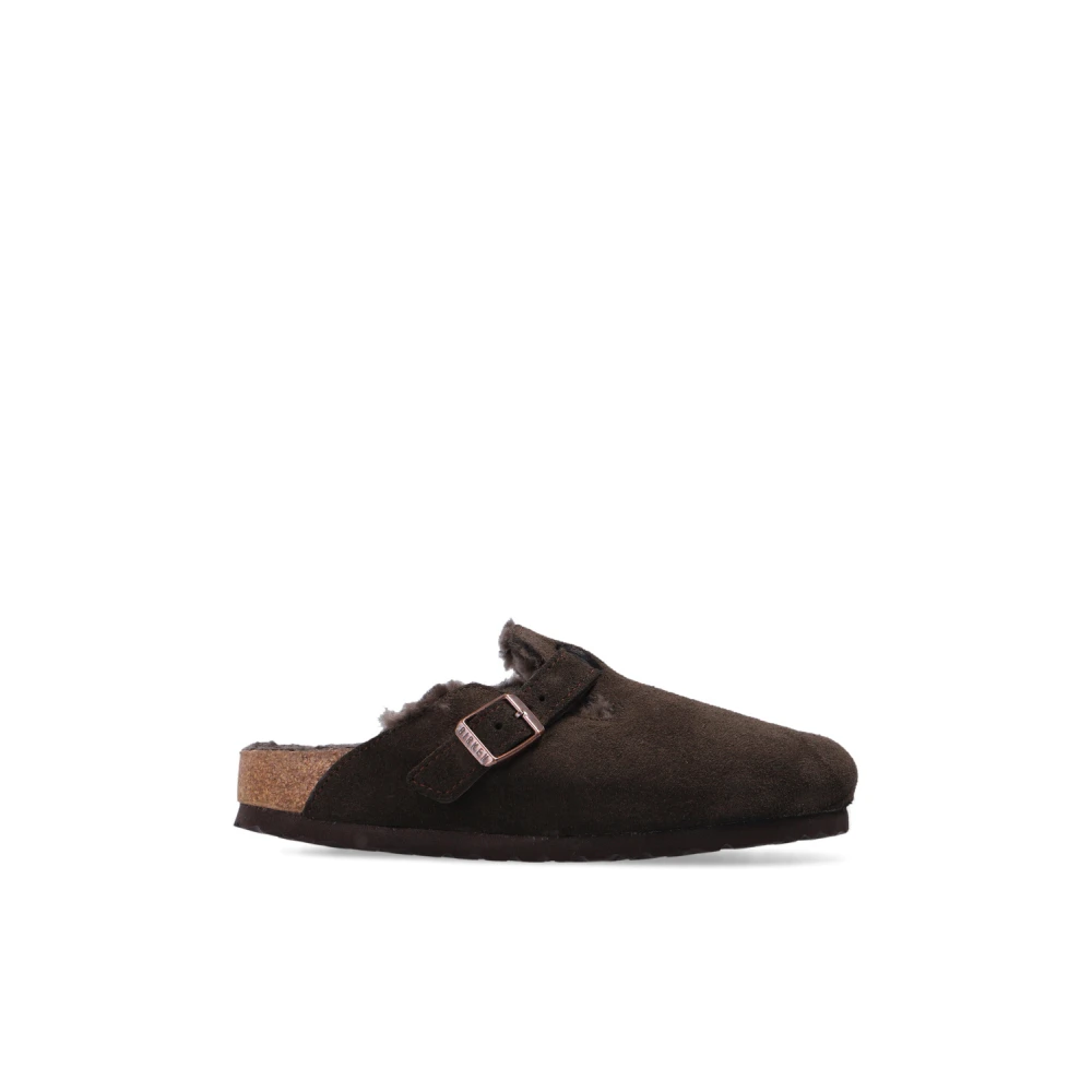 Birkenstock Boston VL Mockasiner i mocka Brown, Dam