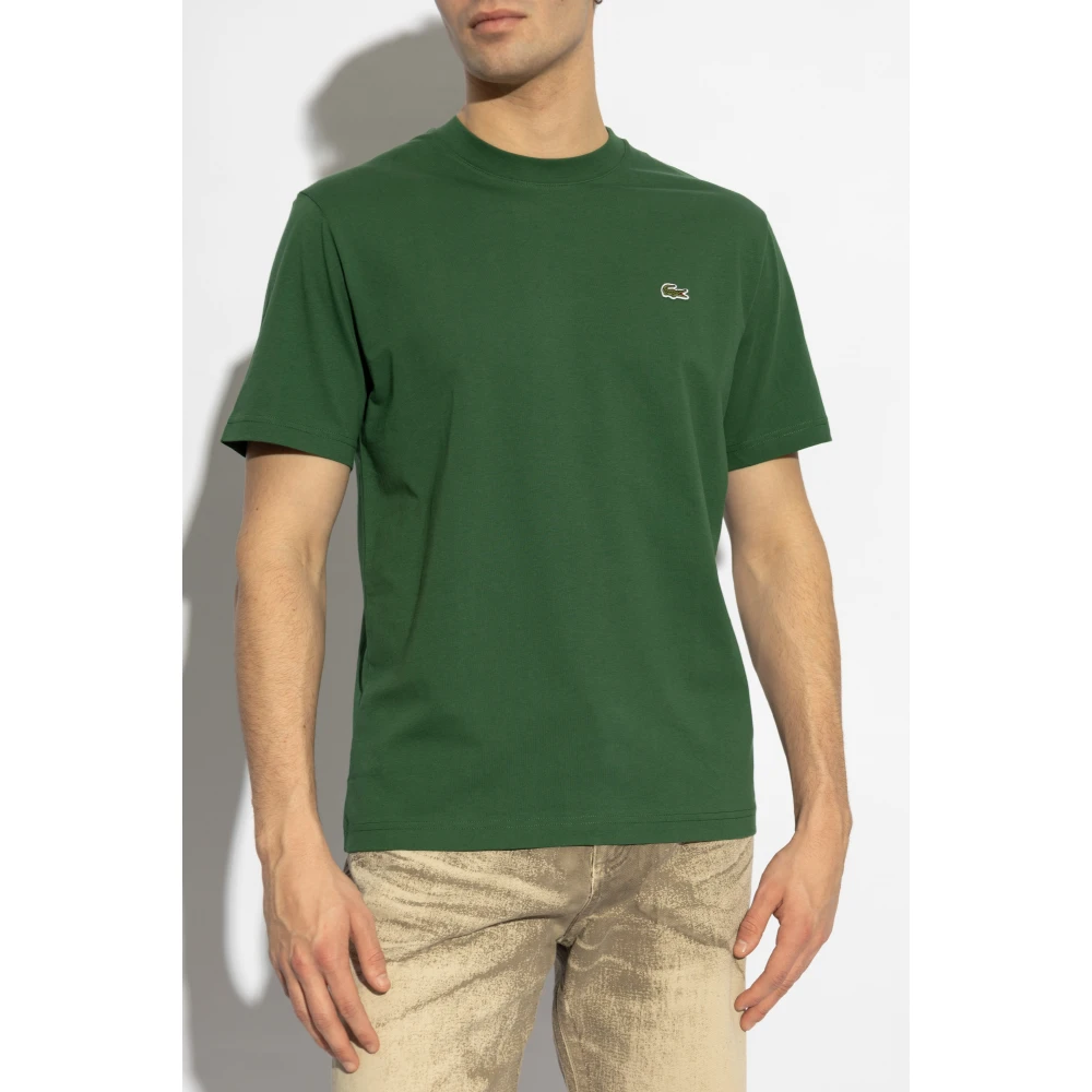 Lacoste T-shirt met logopatch Green Heren