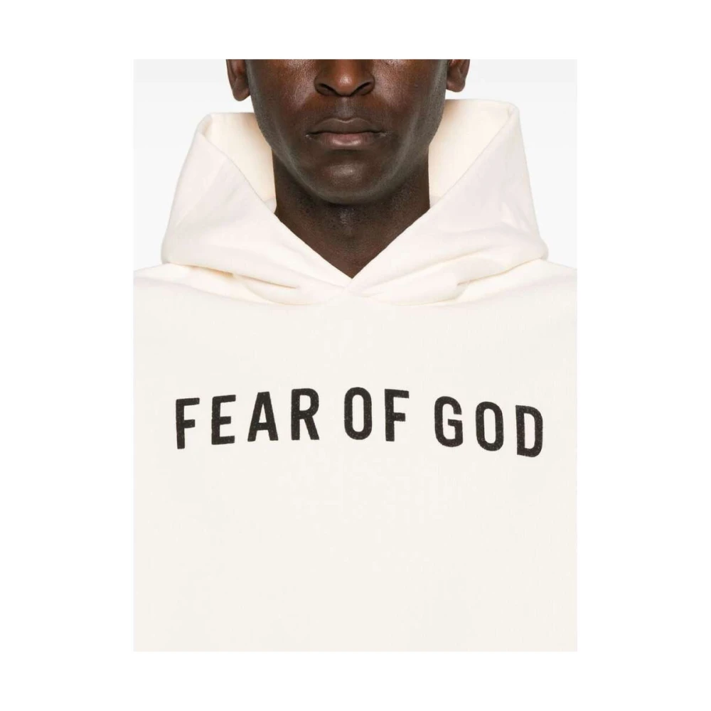 Fear Of God Beige Jersey Sweatshirt met Logo Print White Heren