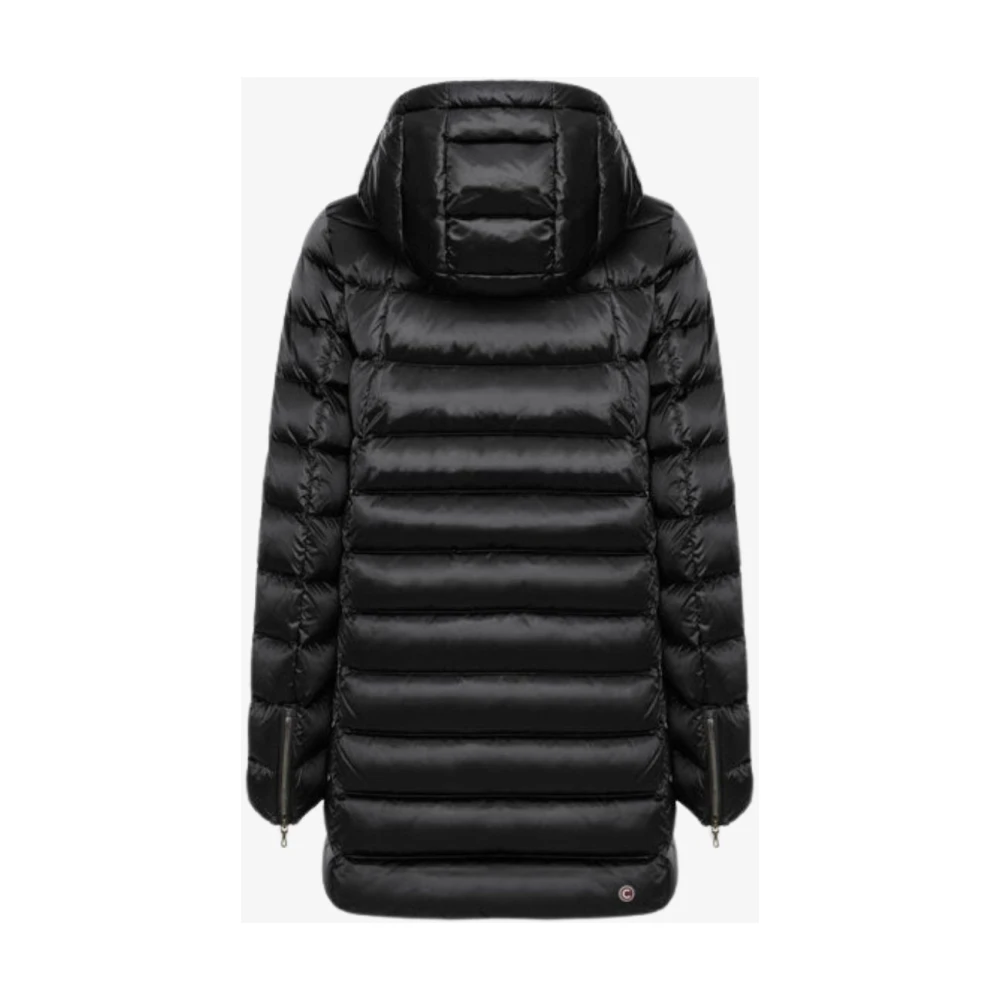 Colmar Zwarte Donsjas met Vaste Capuchon Black Dames