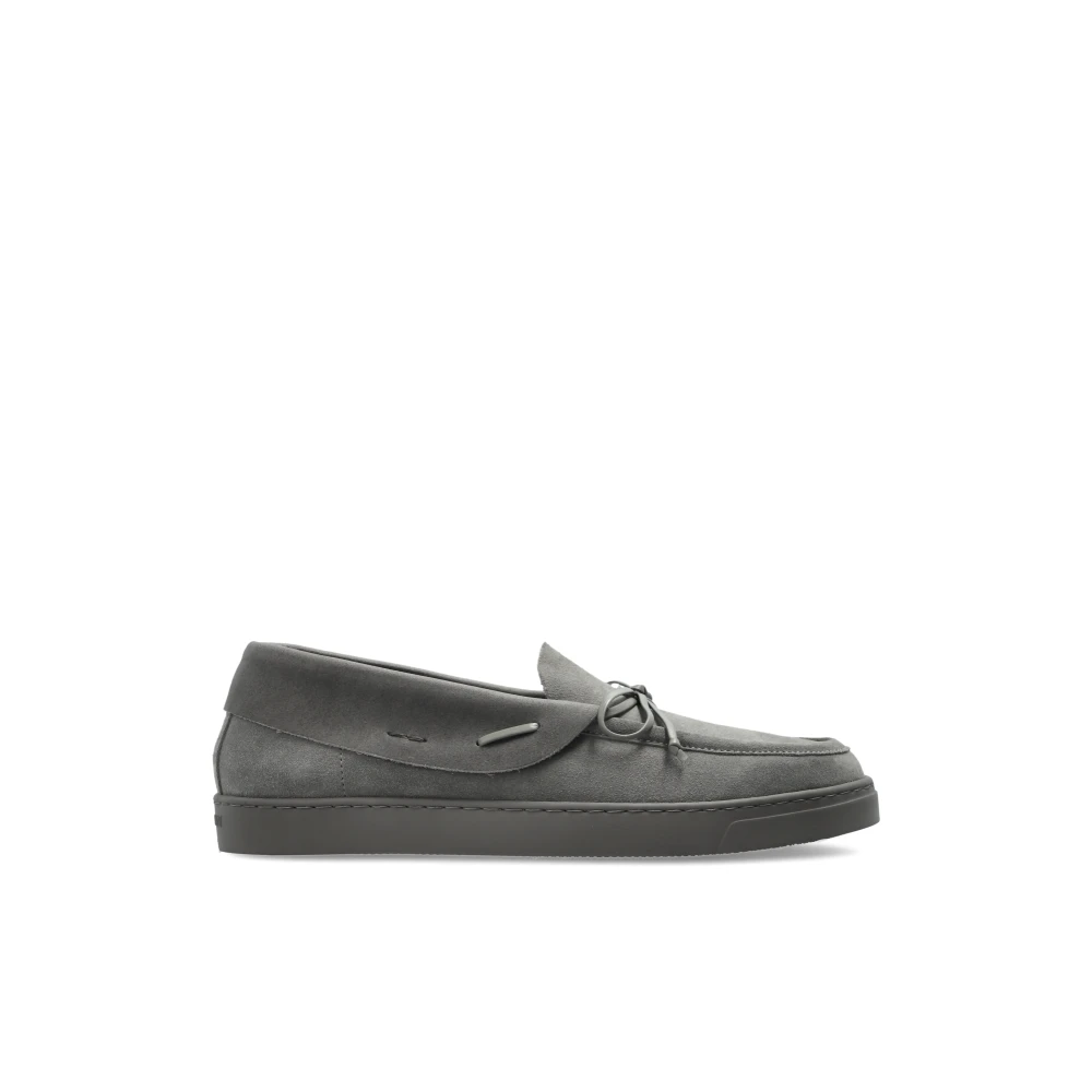 Giorgio Armani Mannelijk Grijs Schoenen Heren, 42 Eu, Loafers