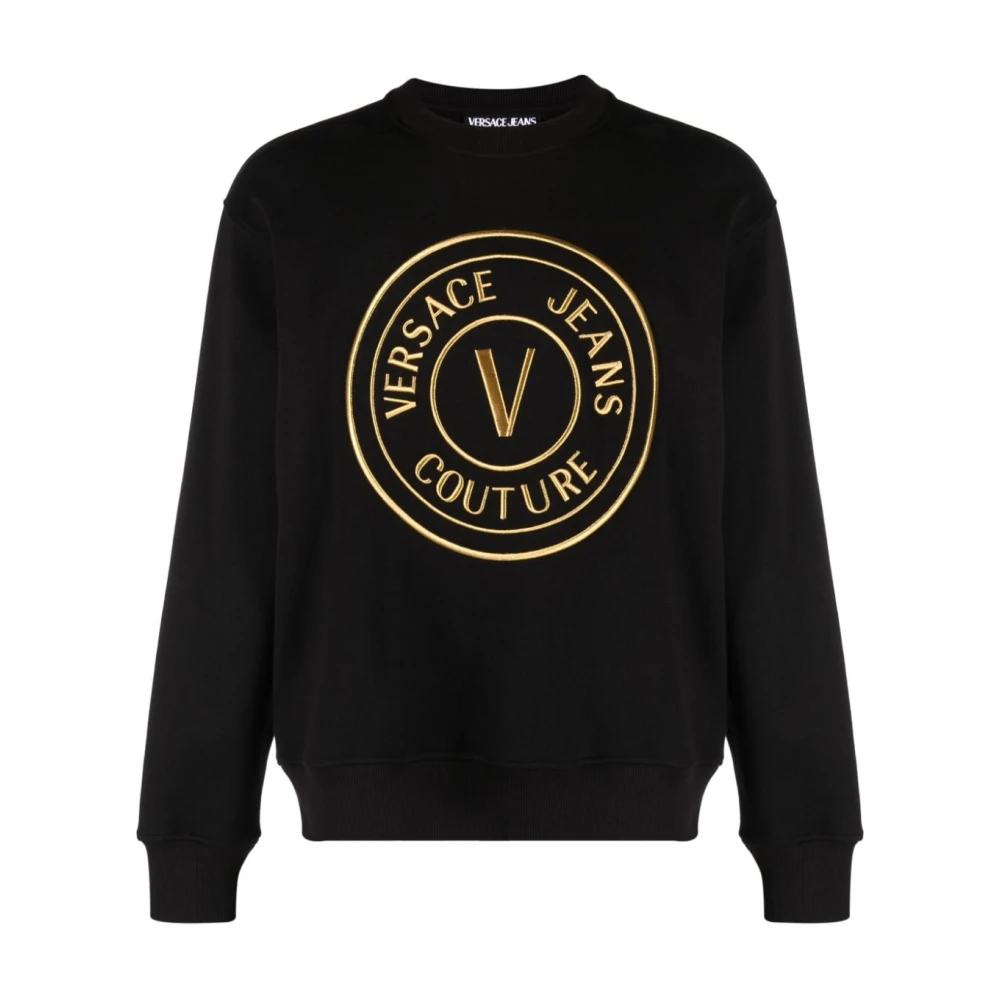 Versace Jeans Couture 3D Embro Sweater Zwart Goud Heren Black Heren