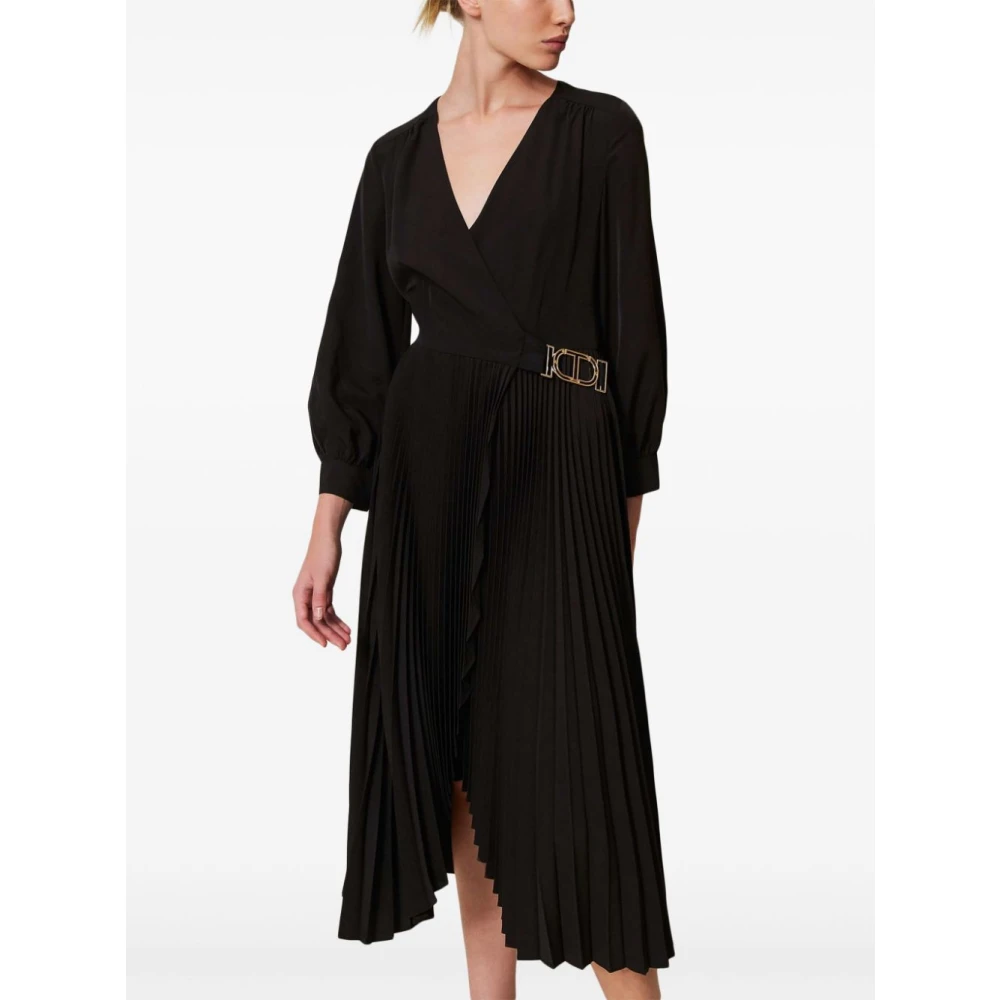 Twinset Elegante Nero Jurk voor Vrouwen Black Dames