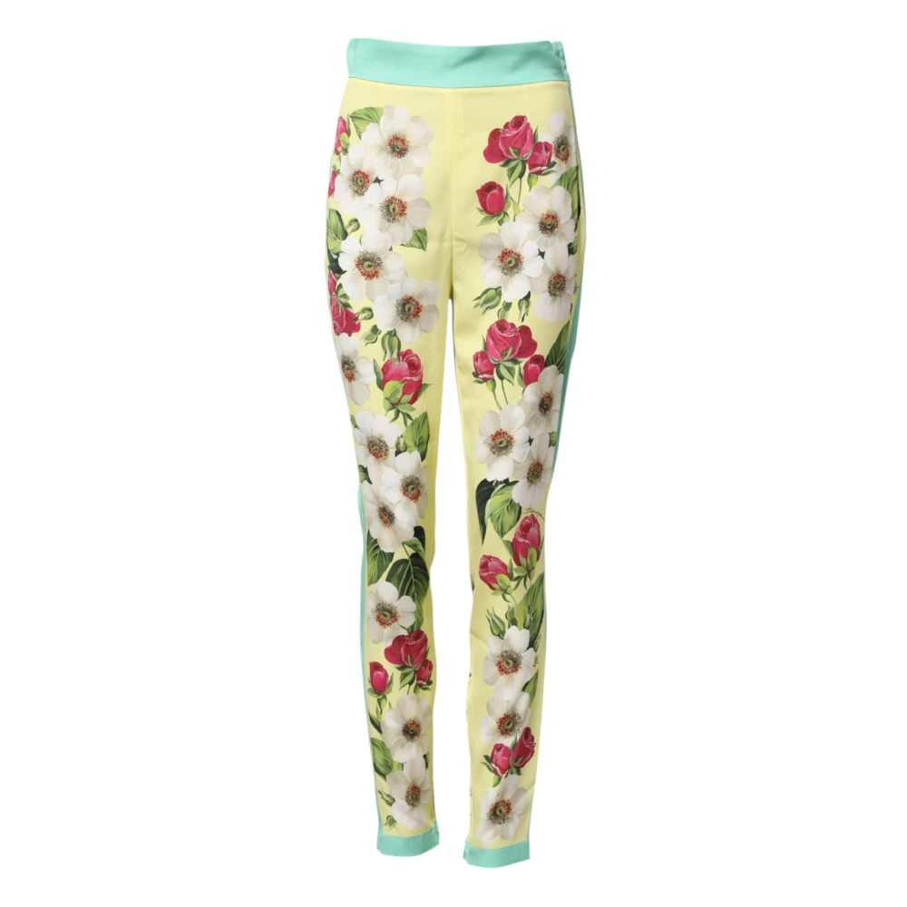 Dolce & Gabbana Women's Multicolor High Waist Trousers - Leggings - S - Trousers
