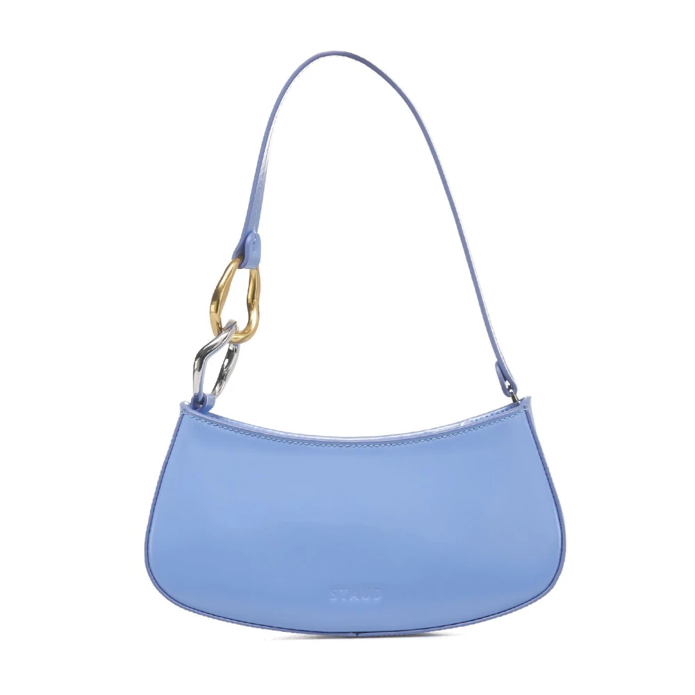 Staud Blauwe Schoudertas 'Ollie' Blue Dames