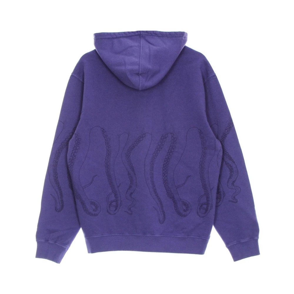 Octopus Amethist Geverfde Lichtgewicht Hoodie Heren Purple Heren