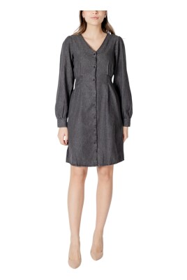 marl-v-neck-long-sleeve-dress