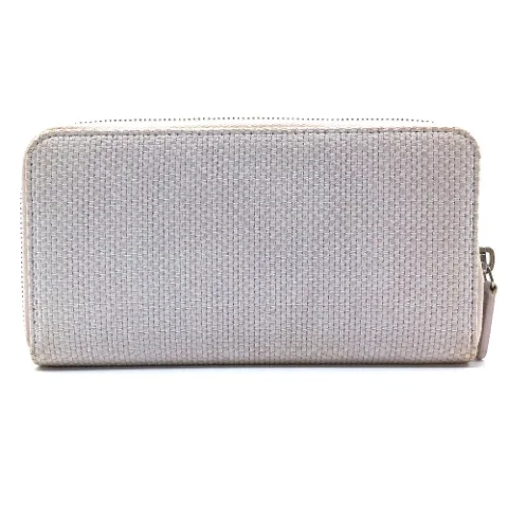 Chanel Vintage Pre-owned Leather wallets Gray Dames