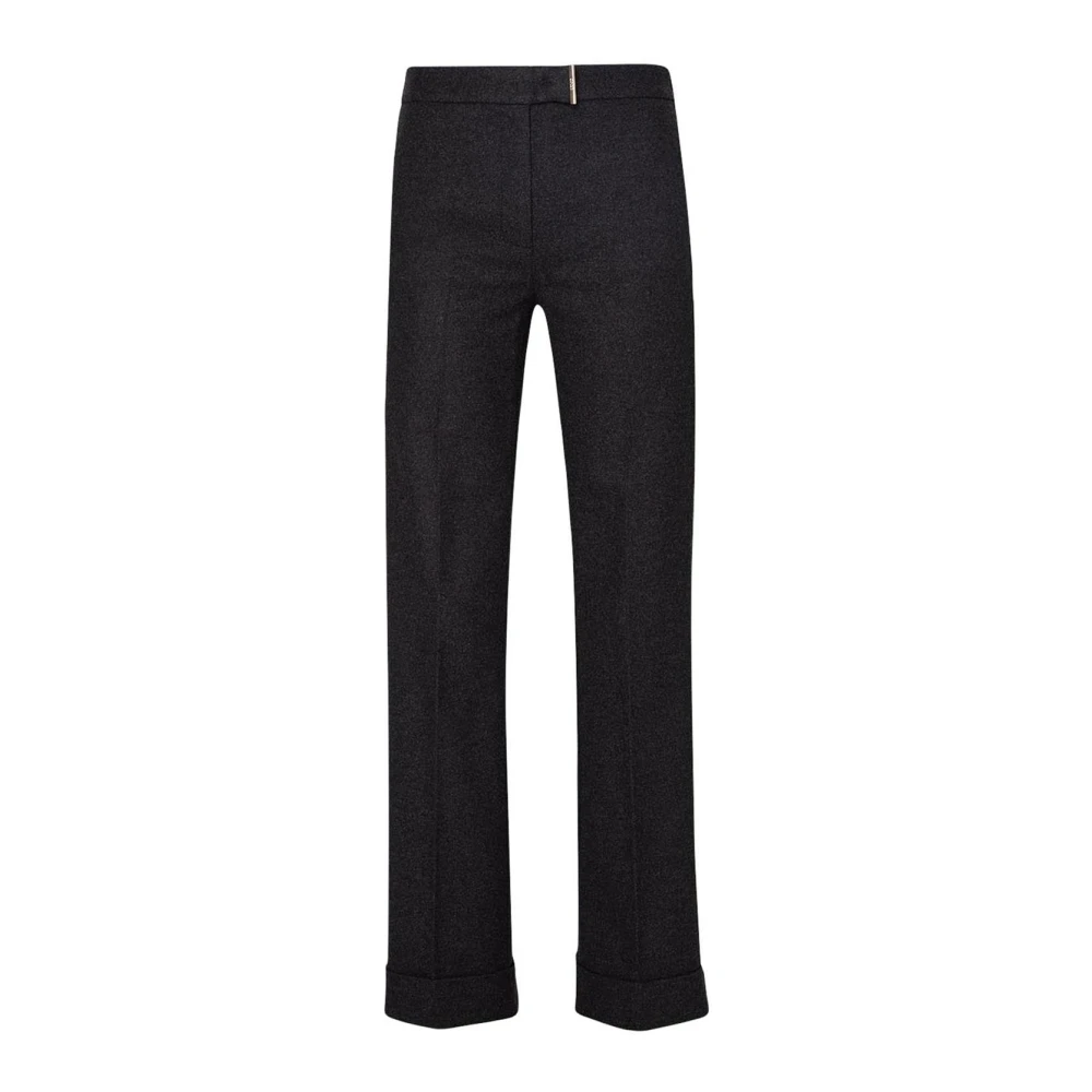 Liu Jo Flanellen Wijde Broek met Manchetten Gray Dames