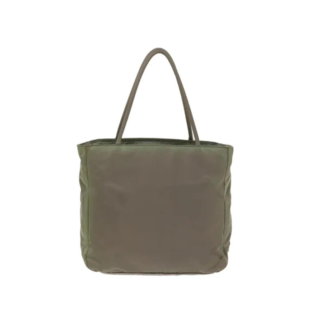 Prada Vintage Pre-owned Nylon handbags Green Dames