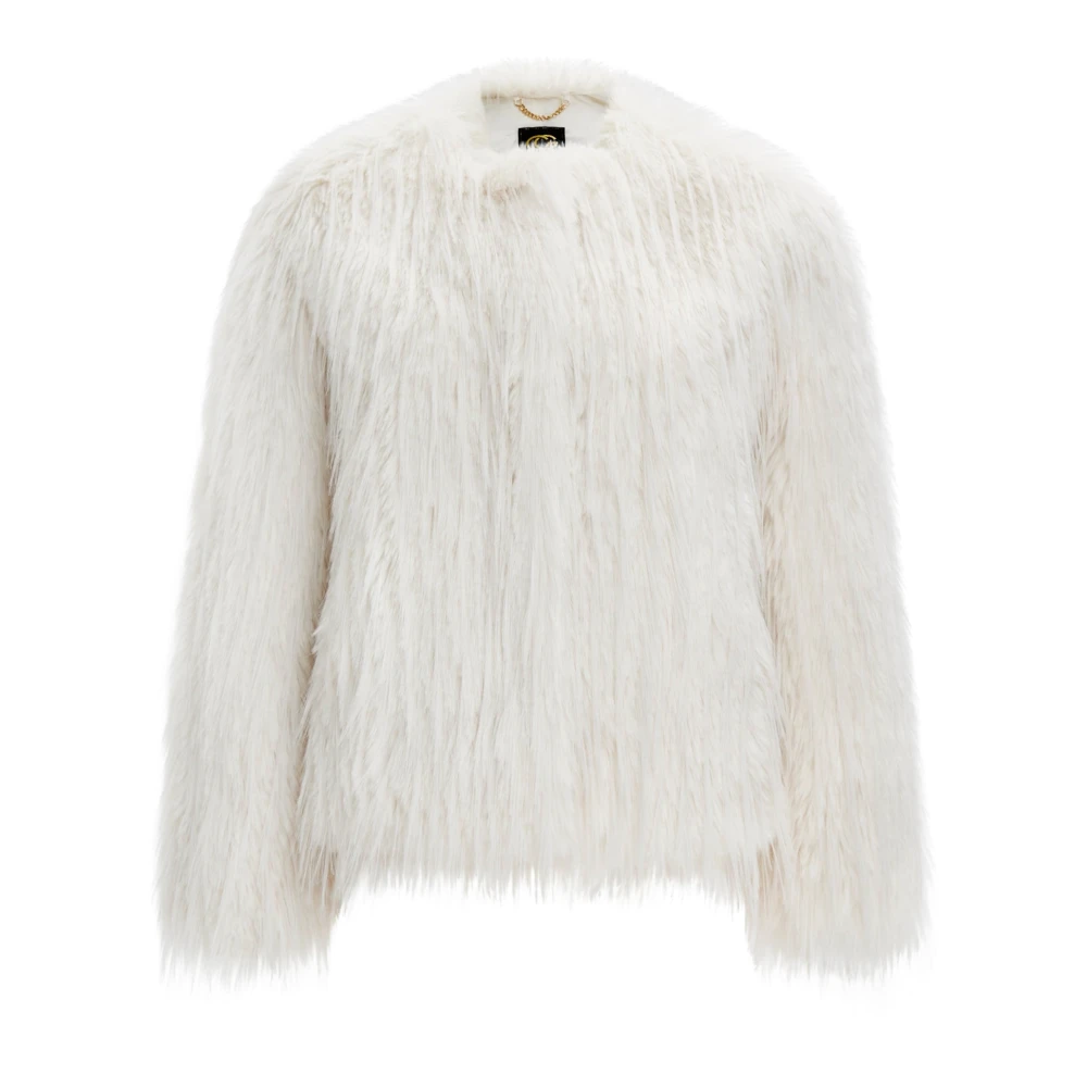 Cesare Gaspari Winter Nep Bont Jas Wit White Dames