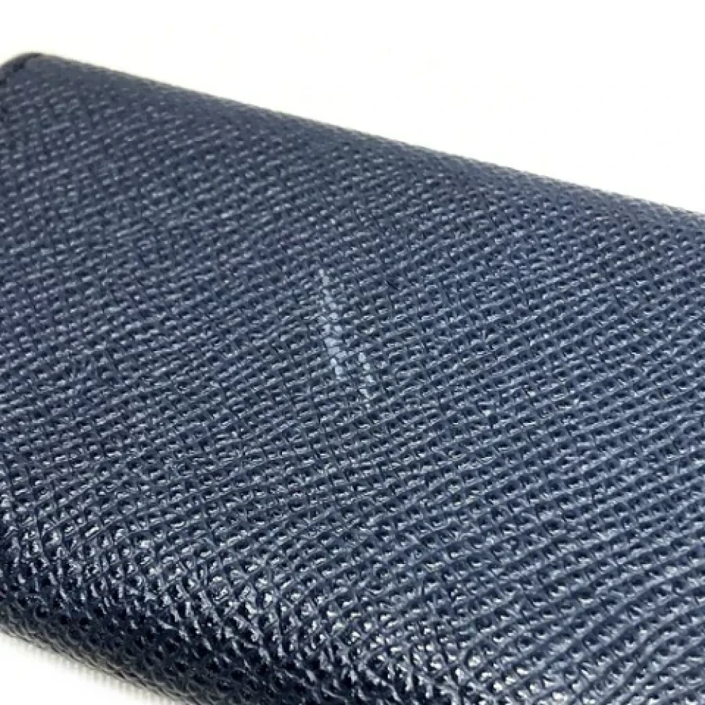 Bvlgari Vintage Pre-owned Leather key-holders Blue Unisex