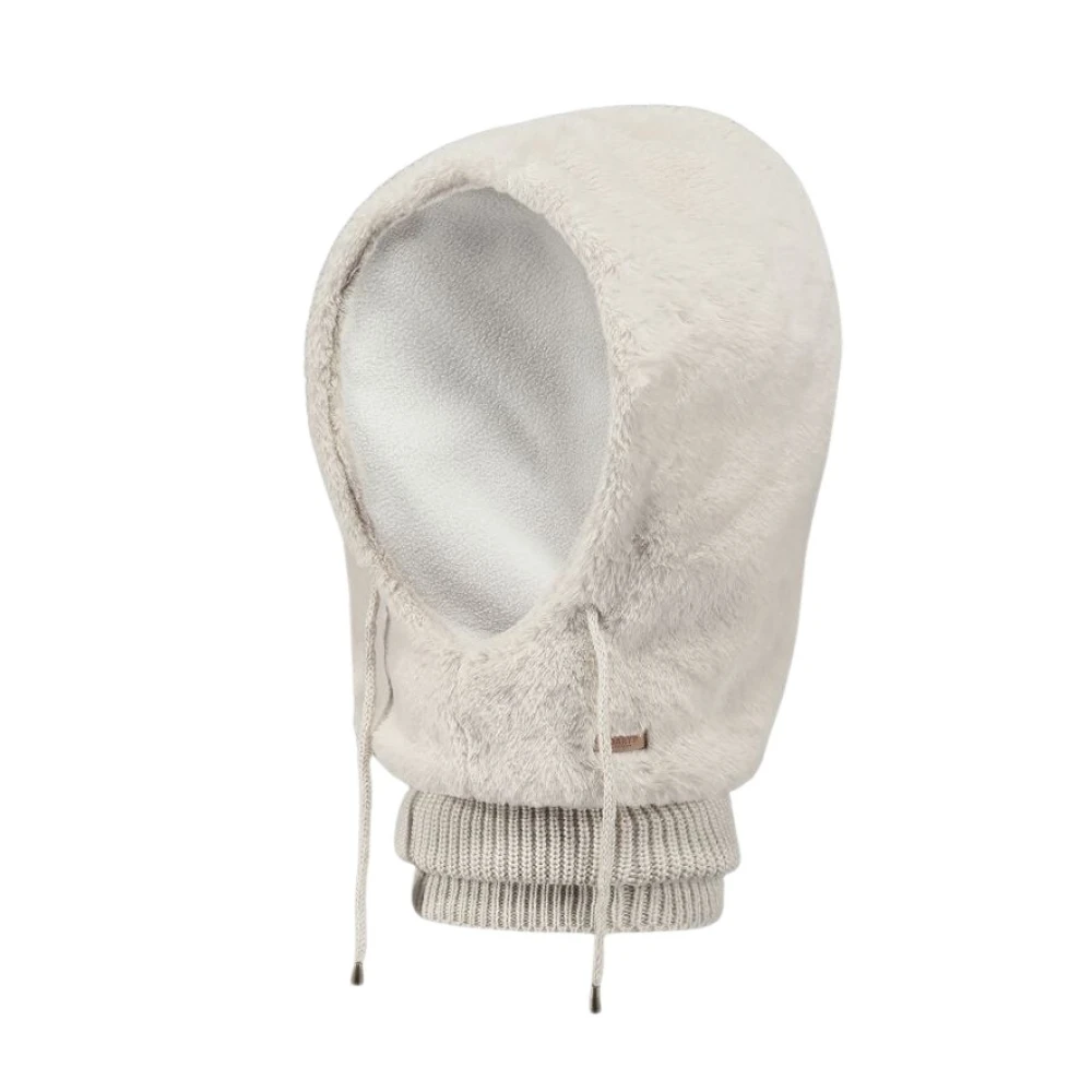 Barts Damen Cremeweiß Eliess Teddy Hood Uni Mützenschal By - Bild 5